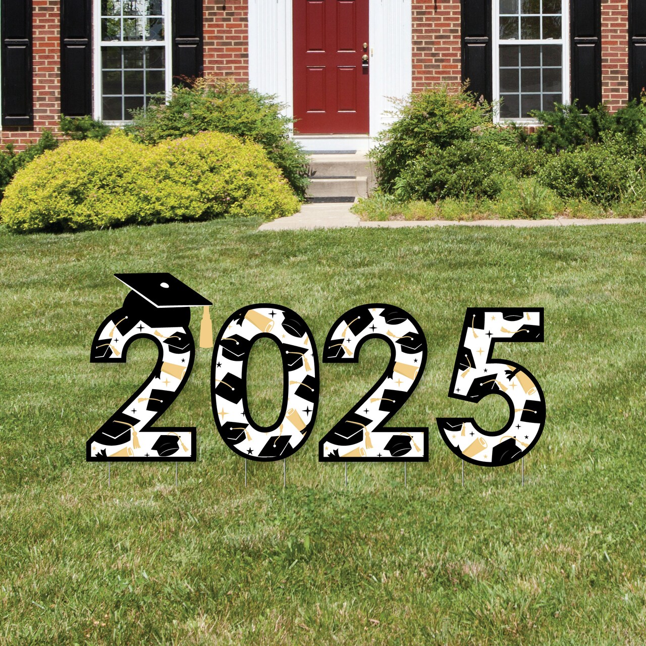 Big Dot of Happiness Hello College 2025 Graduation Party Yard Signs - Outdoor Lawn Decorations - 2025